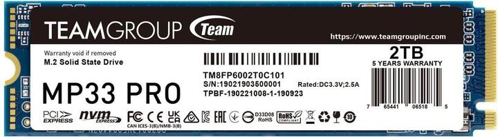 Teamgroup MP33 Pro (2000 GB, M.2 2280)
