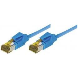 Thumbnail - Tecline Patchkabel S/FTP, PiMF, Cat 6a, blau, 15,0 m Für 10 Gigabit/s, halogenfrei, mit Draka-Kabel und Hiro (S/FTP, CAT...