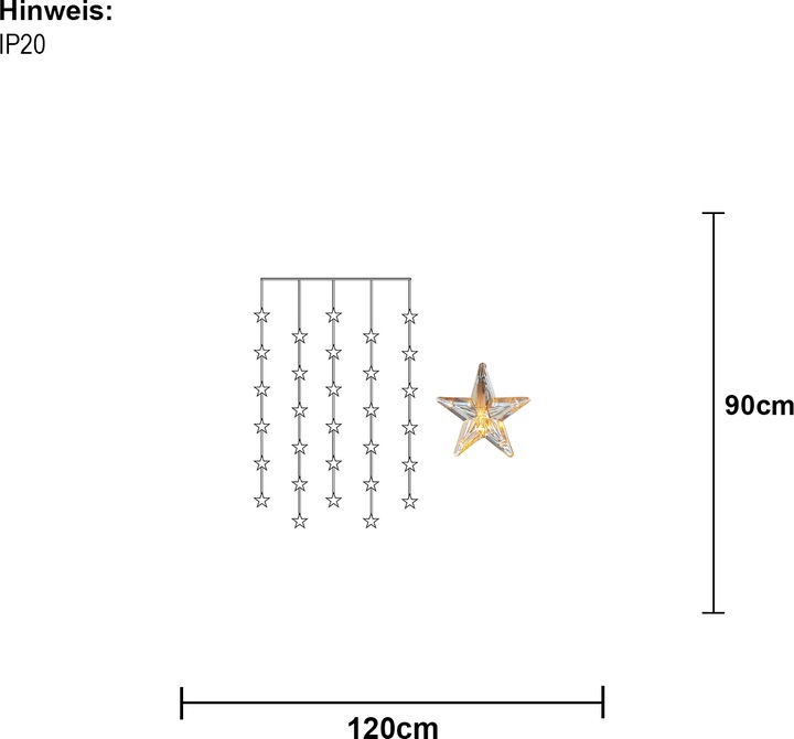 Produktbild Star Trading Sternenlichtervorhang (0.90 m)