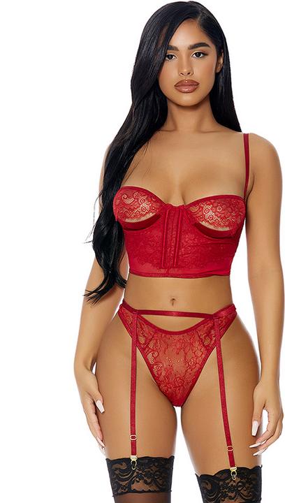 Actual product image Forplay Peek Inside Lingerie Set (M)