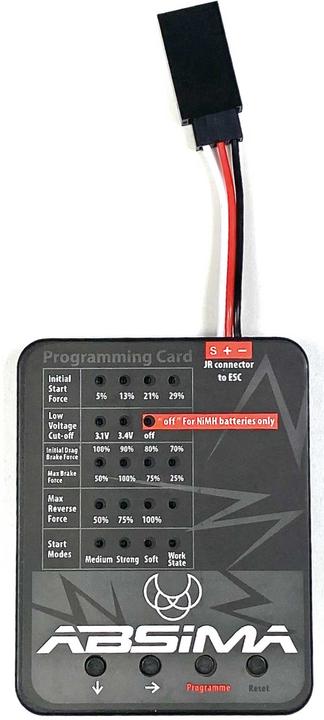 Actual product image Absima Programming card for V2 Brushed controller
