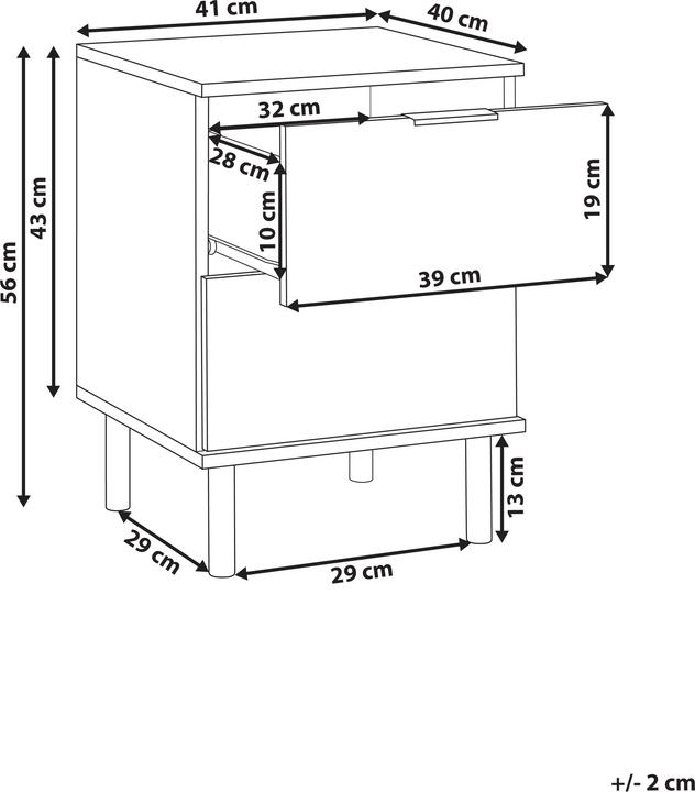 Immagine prodotto Beliani Walpole (41 x 40 x 56 cm)