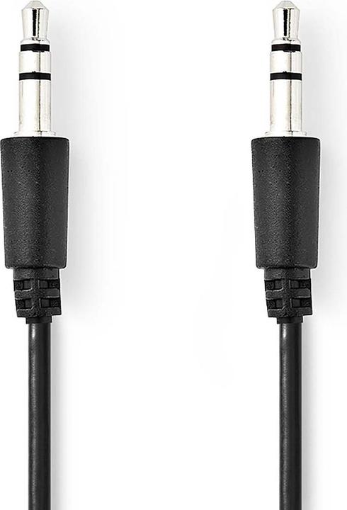 Produktbild Nedis Stereo-Audiokabel | 3.5 mm Stecker | 3.5 mm Stecker | Vernickelt | 1.00 m | Rund | Schwarz | L (1 m)