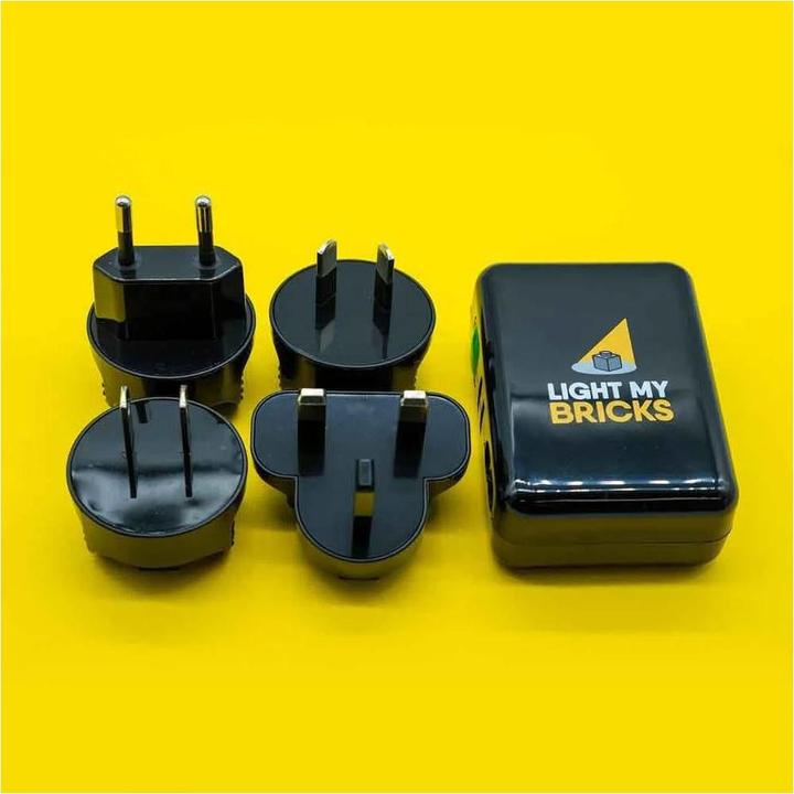 Actual product image Light my bricks Universal Power Adaptor 5V 4 Amp USB Wall Adaptor