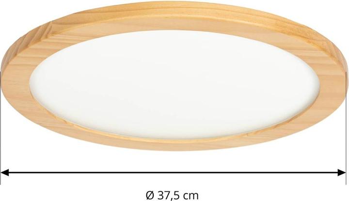 Produktbild Lucande Joren LED-Deckenleuchte rund Holz Ø 37,5cm (1310 lm)