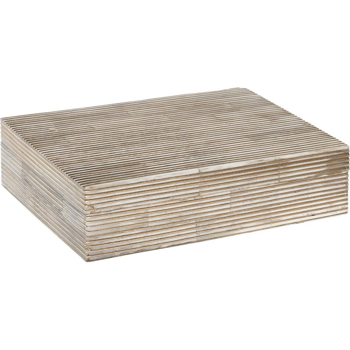Thumbnail - DKD Home Decor, Uhrenbox + Schmuckaufbewahrung, Box-Schmuckkästchen 20,5 x 13 x 5,5 cm Creme Knochen Harz, Beige