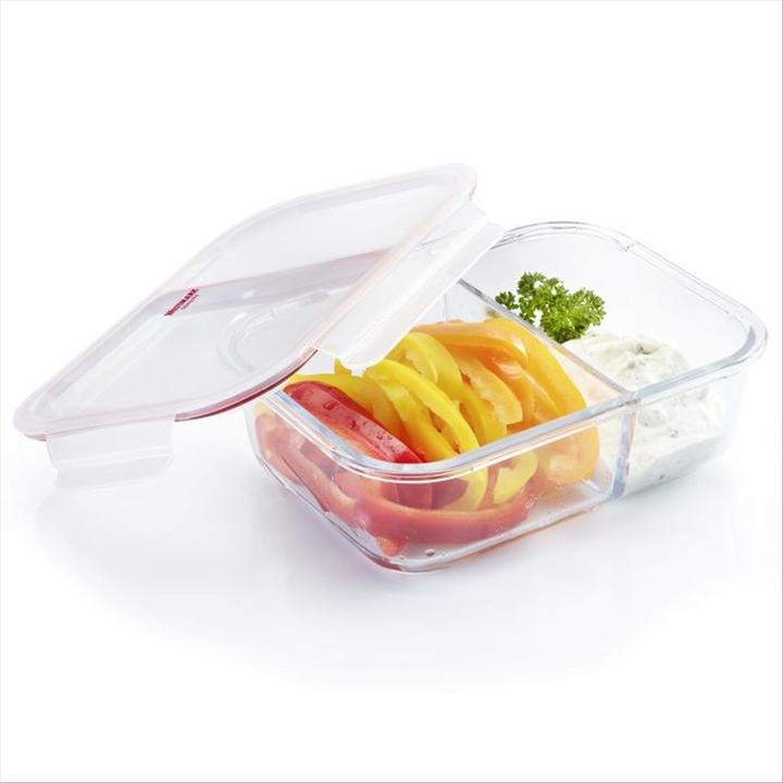 Produktbild Westmark Glas-Frischhaltedose 980 ml, mit 2 separaten Fächern (0.98 l)