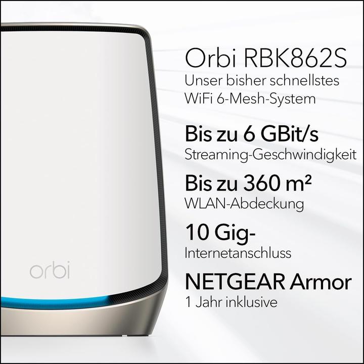 Actual product image Netgear Orbi RBK862S Mesh system
