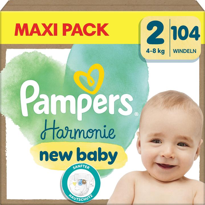 Pampers Harmonie (Gr. 2, Halbmonatsbox, 104 Stück)