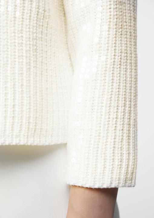 Produktbild Comma Strickjacke Kurzer Ripp-Cardigan mit Pailletten (36)