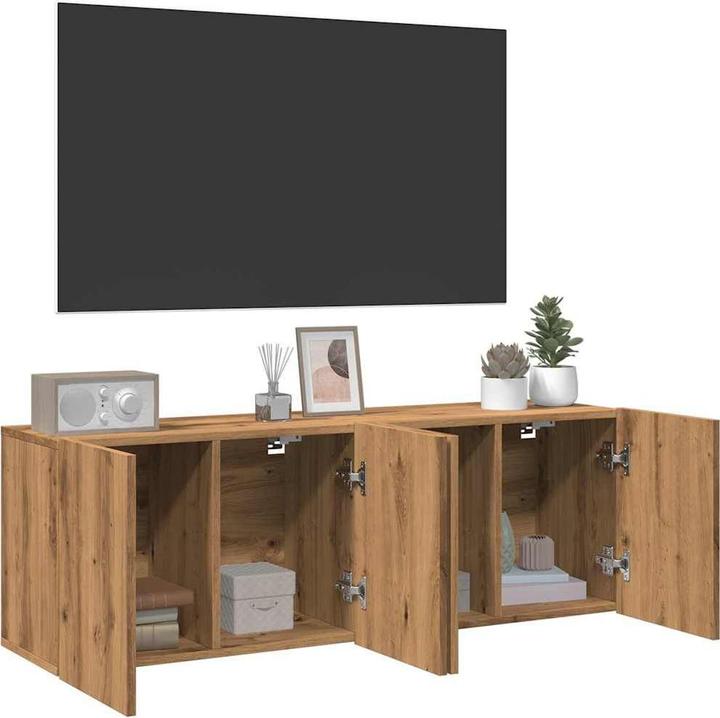 Actual product image vidaXL TV wall units 2 pcs. (30 x 30 x 41 cm)