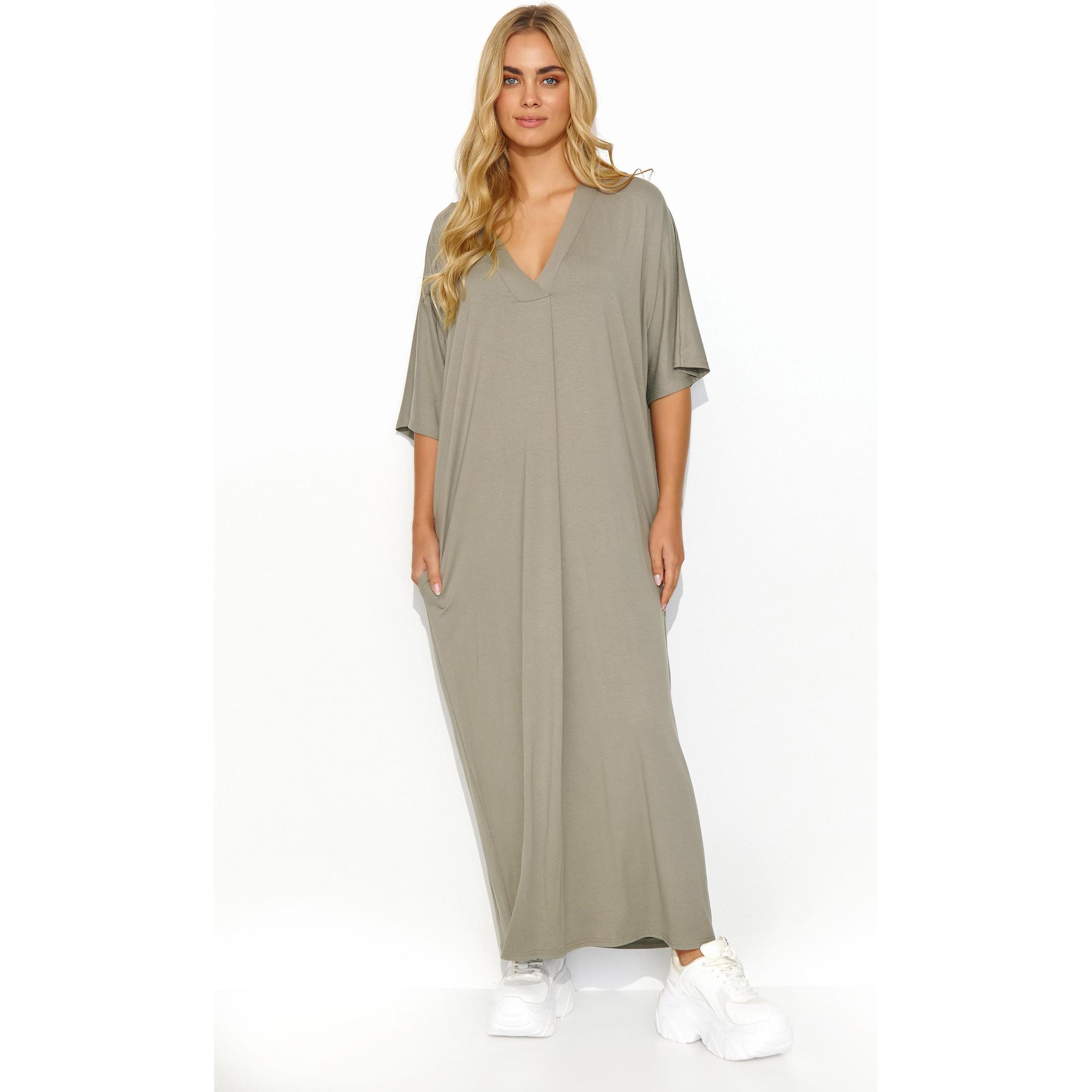 Makadamia, Damen, Kleider, Alltagskleid model, Grün, (36)