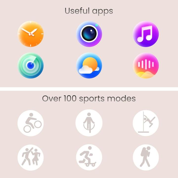 Actual product image Forever Smartwatch SB-370 Rose Gold - Leopard Print