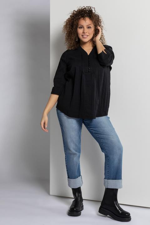 Produktbild Ulla Popken Bubble-Tunika, Biesen, Herzausschnitt, 3/4-Arm (42, 44)