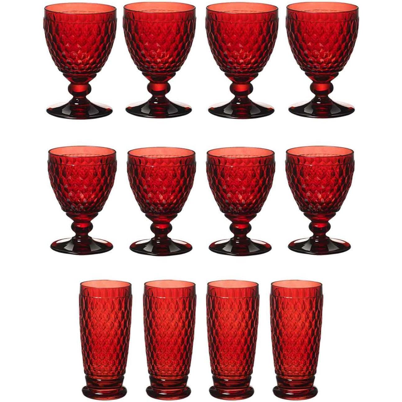 Villeroy & Boch Wein- & Longdrinkgläser Boston Coloured, Trinkgläser, Rot