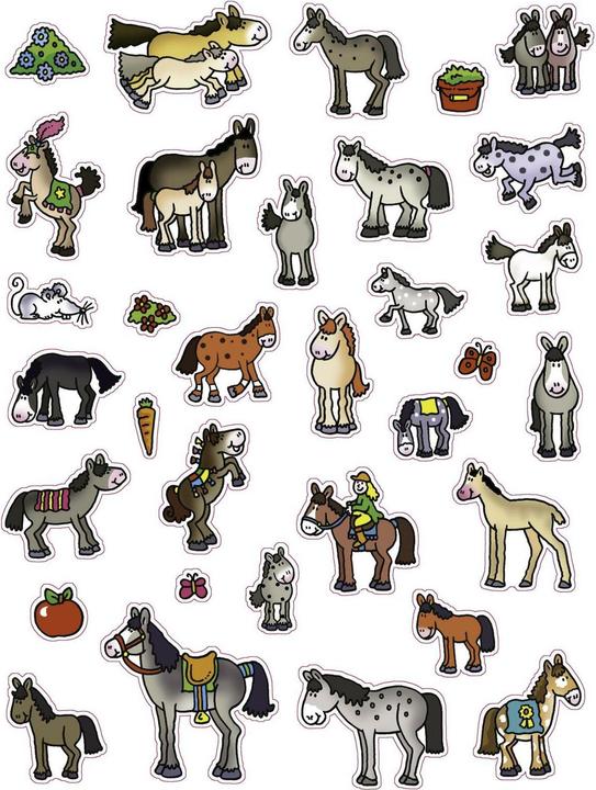 Produktbild 555 Sticker Pferde