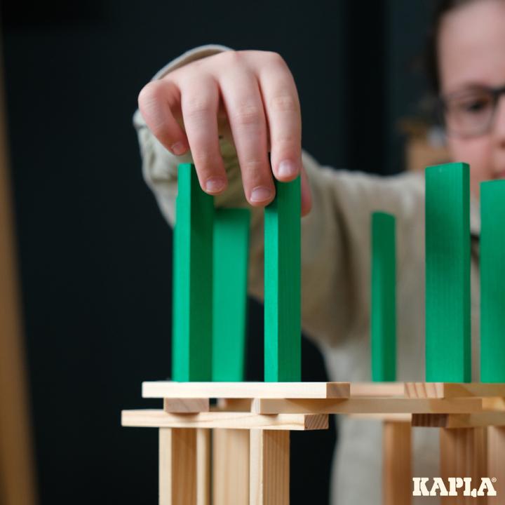 Actual product image Kapla - 40 SQUARES - Colored planks light green