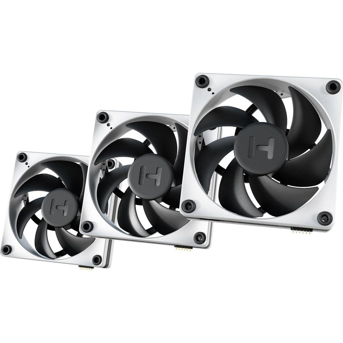 Hyte THICC FP12 120MM PWM FAN 3PK (120 mm, 3 x), PC Lüfter, Weiss, Schwarz