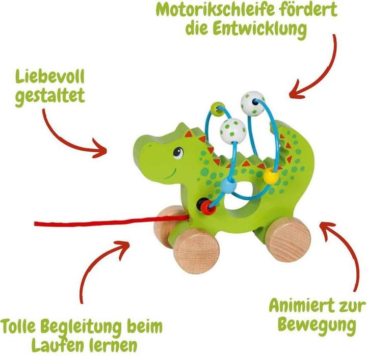 Immagine prodotto Goki Drago giocattolo da tirare con anello motore