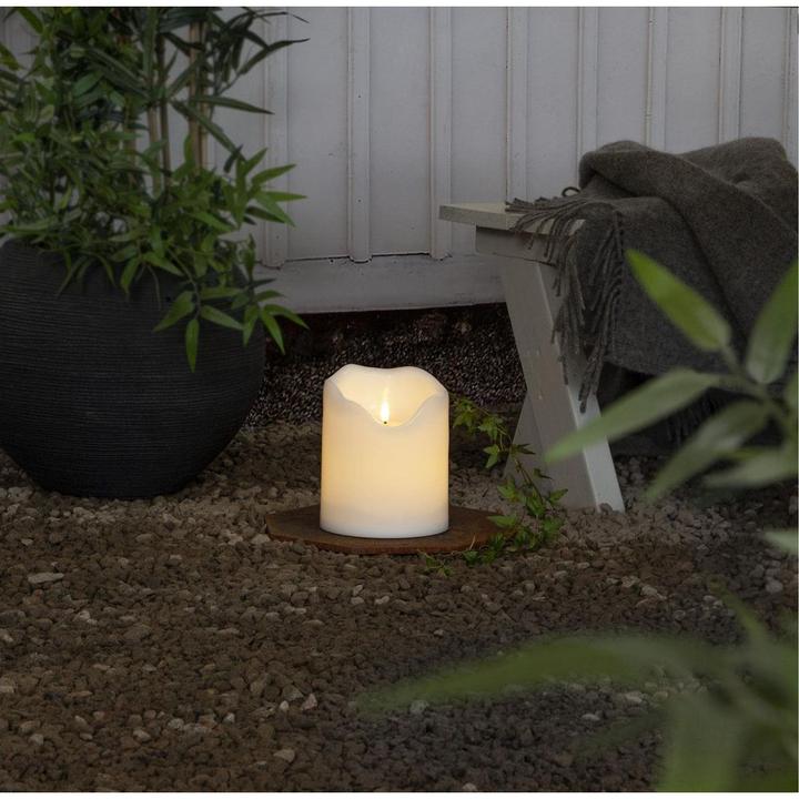Image du produit Star Trading Bougie LED pilier flamme grand 16 cm x 20 cm, blanc (1 x)