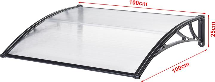 Actual product image En.Casa Canopy Mellerud 100x100 cm black/transparent
