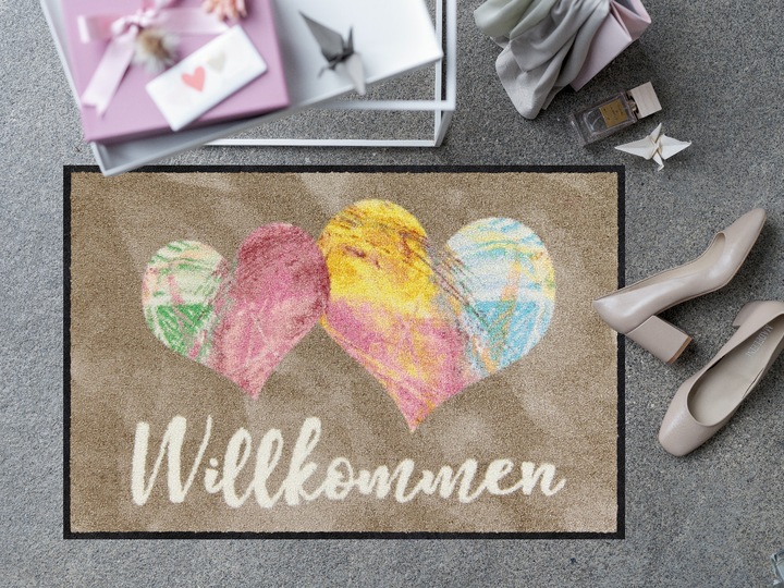 Immagine prodotto Salonloewe Zerbino artistico a forma di cuore 50 cm x 75 cm (50 x 75 cm)