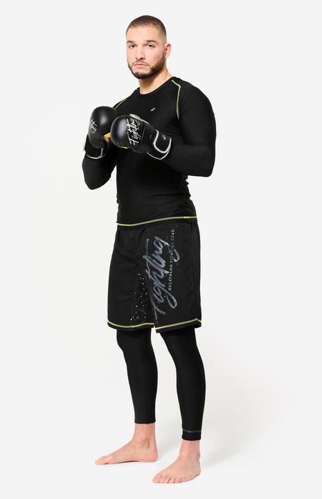Produktbild Domyos MMA-ShortsHerren strapazierfähig - schwarz/gelb (XL)