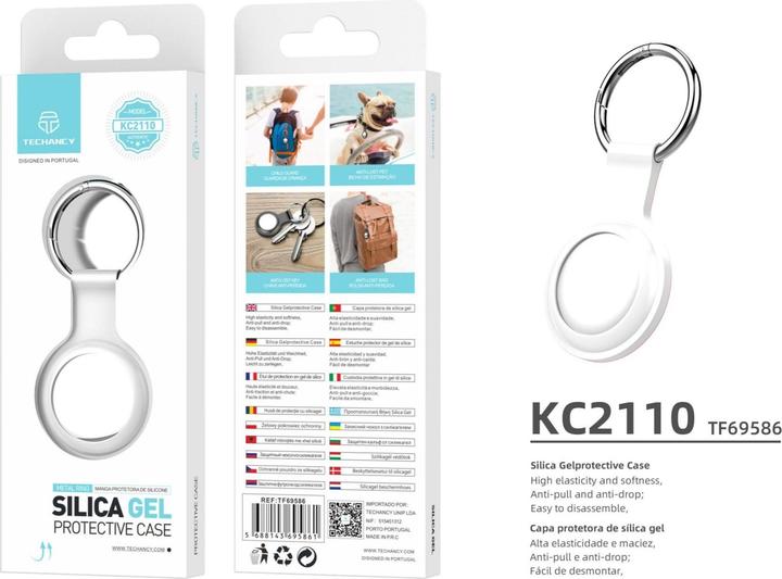 Actual product image Techancy Airtag protective cover with key ring