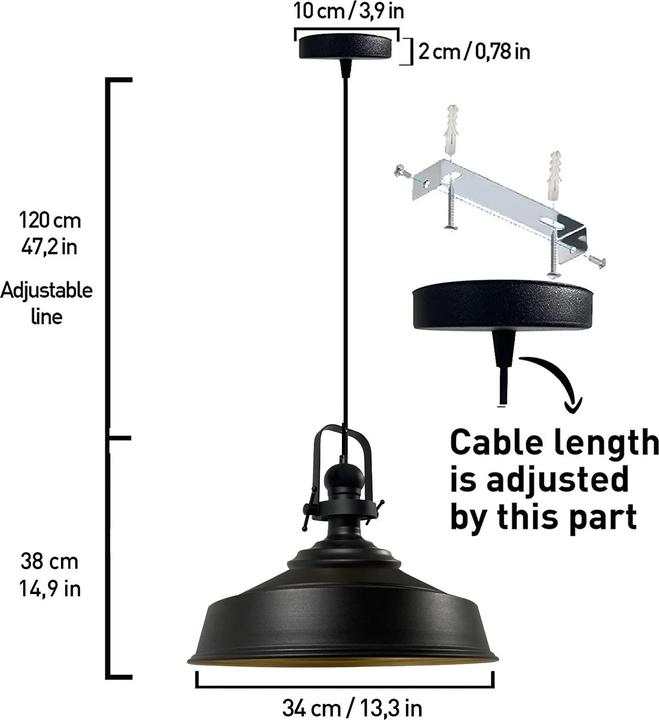 Productafbeelding Bamyum Asletl-Zwart (E27)