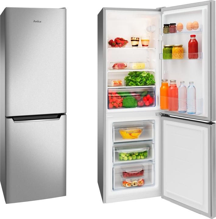 Actual product image Amica Fridge-freezer combination KGCL 384 155 E WxHxD 47.4 x 144 x 49.5 cm Refrigerator compartment (157 l)