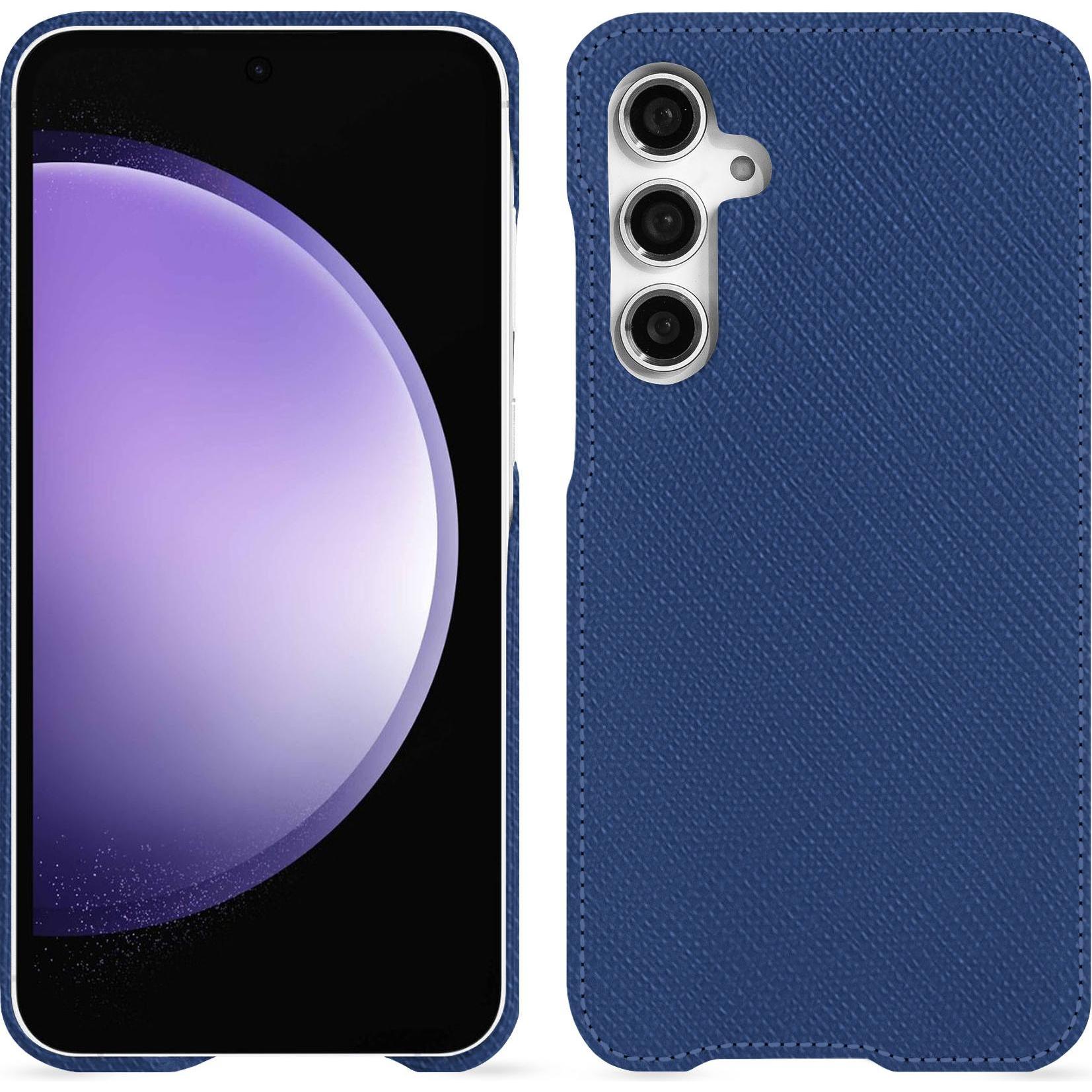Noreve Lederschutzhülle (Samsung Galaxy S23 FE), Smartphone Hülle, Blau