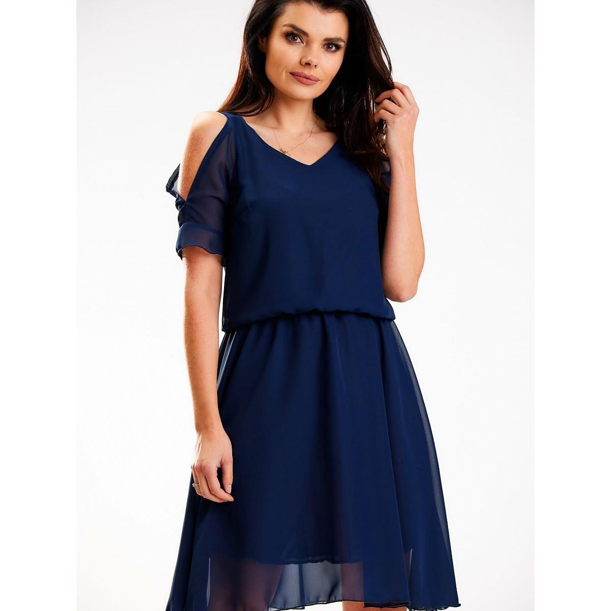 Awama, Damen, Kleider, Alltagskleid, Blau, (M)