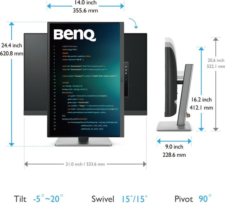 Image du produit BenQ RD240Q (2560 x 1600 pixels, 24.10")