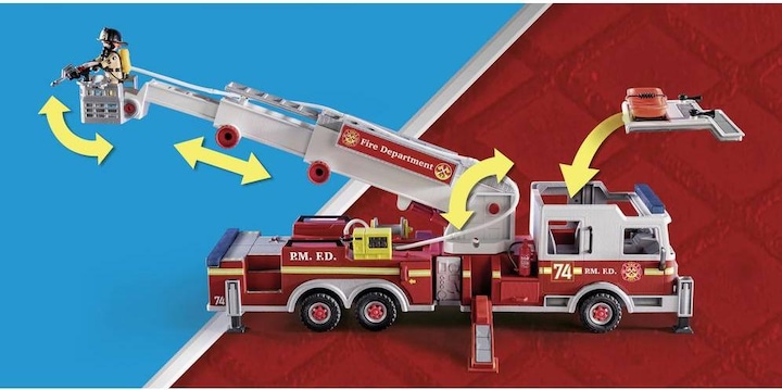 Produktbild Playmobil Feuerwehr-Fahrzeug: US Tower Ladder (70935, Playmobil City Action)