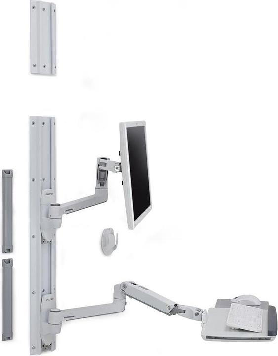 Image du produit Ergotron LX Wall Mount System - Kit de montage (bras mural, support de souris, bras de clavier, poignée) (Mur, 32", 11.30 kg)