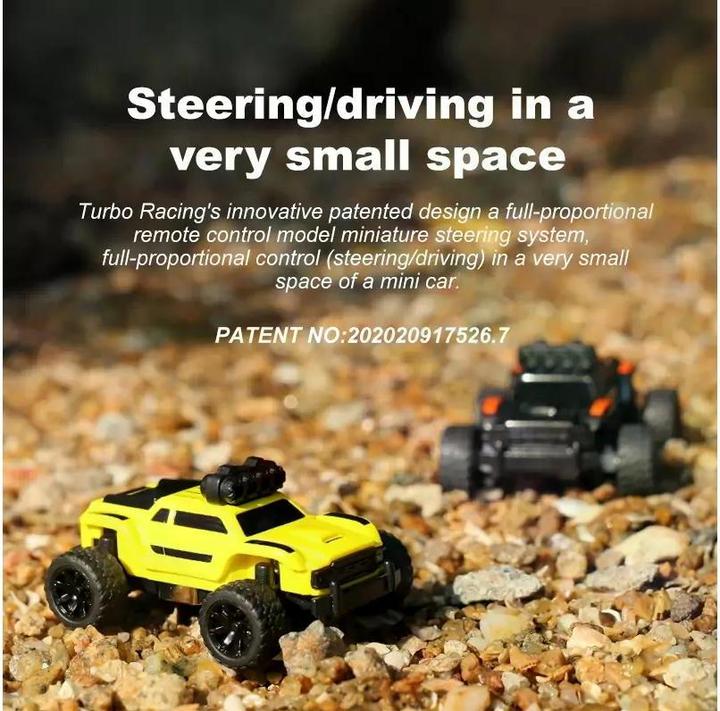 Produktbild Turbo Racing Micro Monster Truck TC-01, Gelb, RTR, 1:76 (RTR Ready-to-Run)