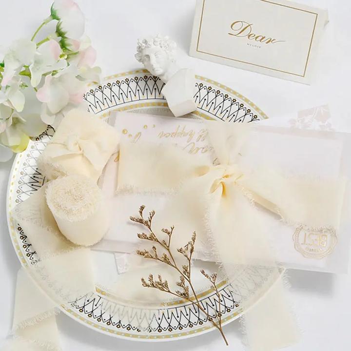 Immagine prodotto I Am Creative Chiffon Geschenkband DIY Maschen Deko Band 3er Set (Nastro da regalo, 3 x)