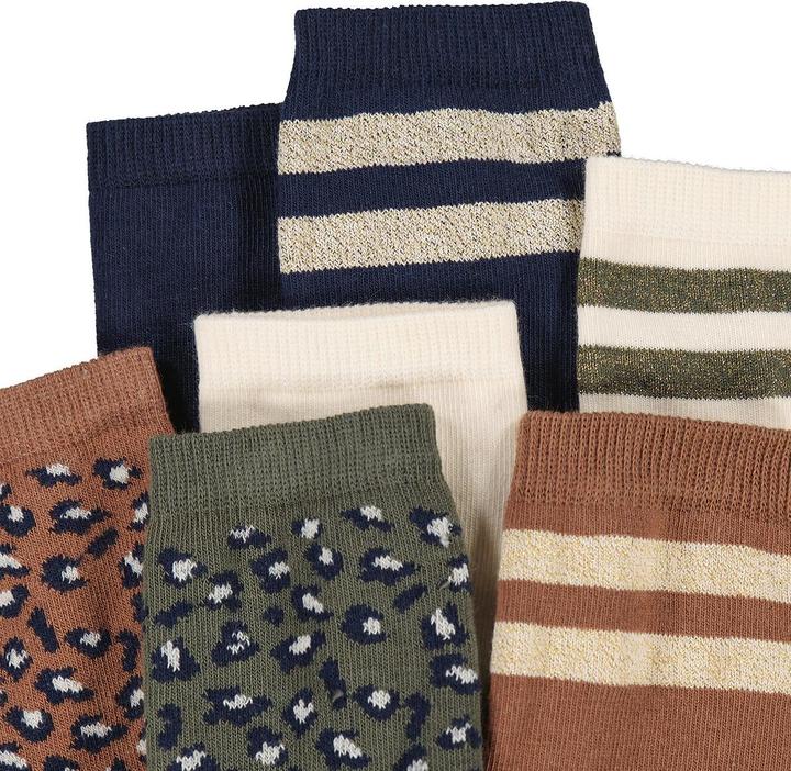Actual product image La Redoute Collections 7-pack of socks with stripes & leopard pattern (pack of 7, 31, 34)