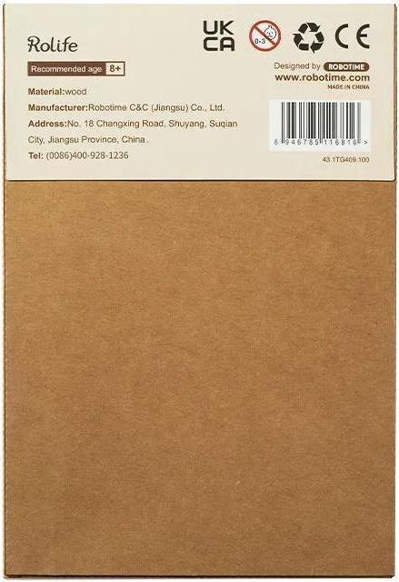 Actual product image Robotime TG409 - Drum kit