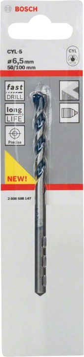 Actual product image Bosch Professional Zubehör Concrete drill CYL-5, Blue Granite, 4 x 50 x 90 mm (4 mm)