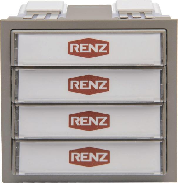 Produktbild Renz Tastenmodul m.1 Licht/1 97-9-85274 Klingeltaster Farbe:grau 97-9-85274.7039