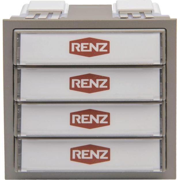 Renz, Klingel + Türsprechanlage, Tastenmodul m.1 Licht/1 97-9-85274 Klingeltaster Farbe:grau 97-9-85274.7039
