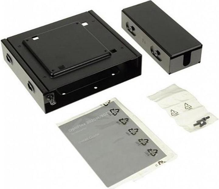 Image du produit Dell Support de montage VESA double avec boîtier d'adaptation, kit client OptiPlex Micro Black (Tables)