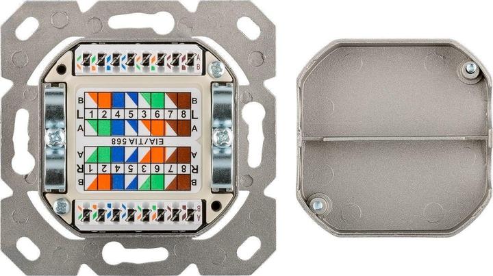 Produktbild Goobay CAT 6a Universaldose inkl. Aufputzmontage-Rahmen