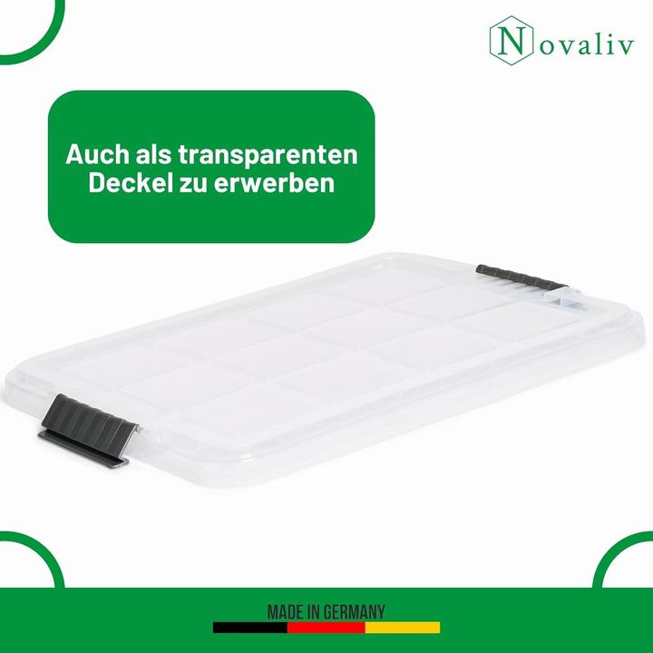 Image du produit Novaliv 1x couvercle de rechange 27 litres avec fermeture à clip 46,5x36,5 cm anthracite (36.50 cm, 27 l, 1x)