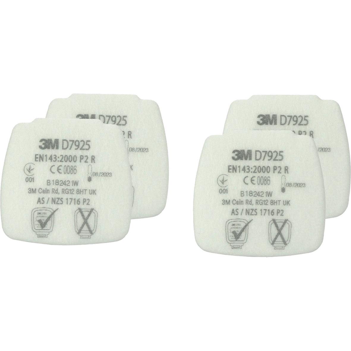 3M, Accessori protezione sul lavoro, Filtro contro particelle con inserto Secure Click (Filtro di ricambio per respiratore)