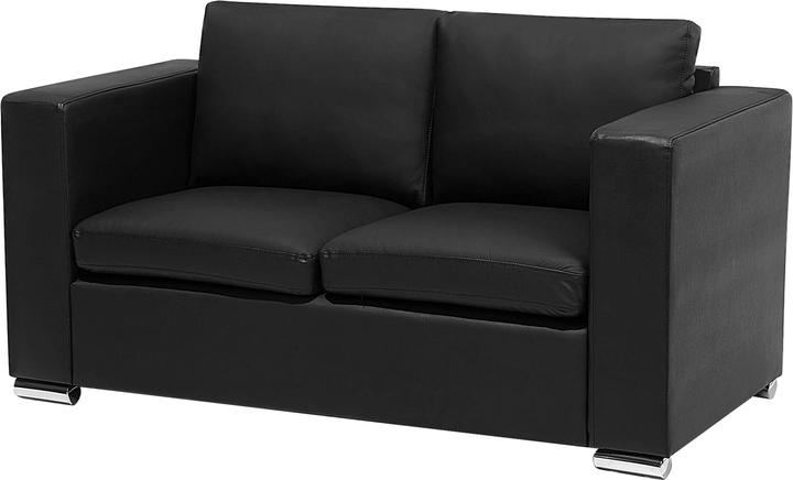 Produktbild Beliani 2-Sitzer Sofa Leder schwarz HELSINKI (2-Sitzer)