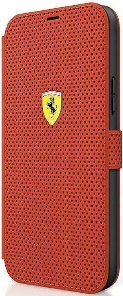 Produktbild Ferrari FESPEFLBKP12SRE iPhone 12 mini 5,4" czerwony/red book On Track Perforated (Apple iPhone 12 mini)
