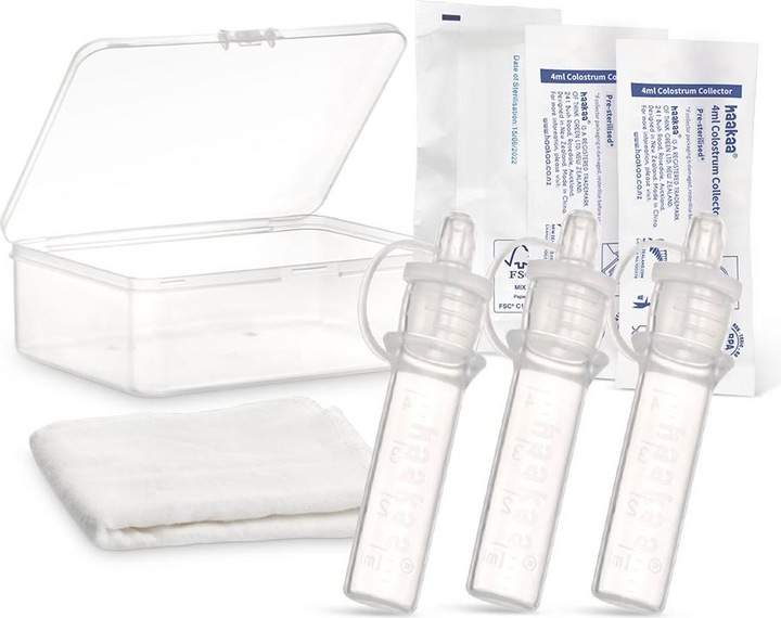 Actual product image Haakaa Colostrum Collector 6pcs Set + Storage Box