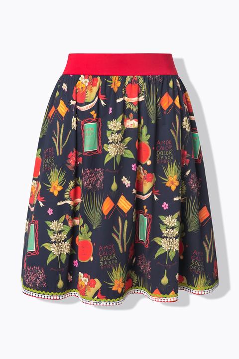 Image du produit Ulla Popken Robe imprimé champêtre, taille élastique et coupe évasée (48)